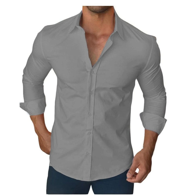 Camisa Social Masculina Slim fit Luxo Moda Estilosa Manga Longa