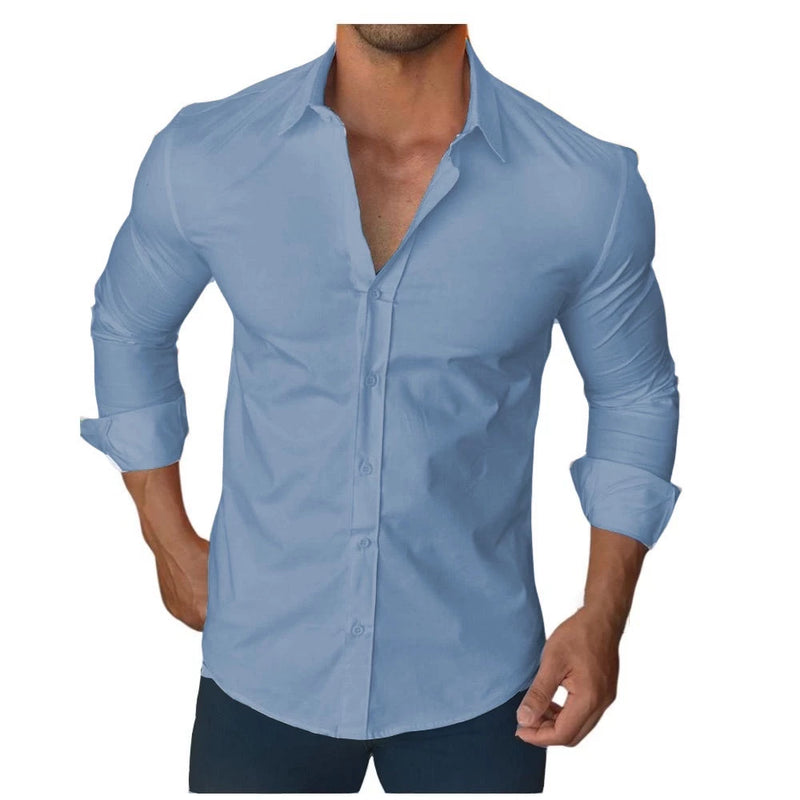 Camisa Social Masculina Slim fit Luxo Moda Estilosa Manga Longa