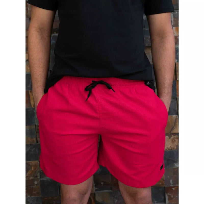 Short Linho Masculino com Bolso Faca Discreto e Elastico na Cintura