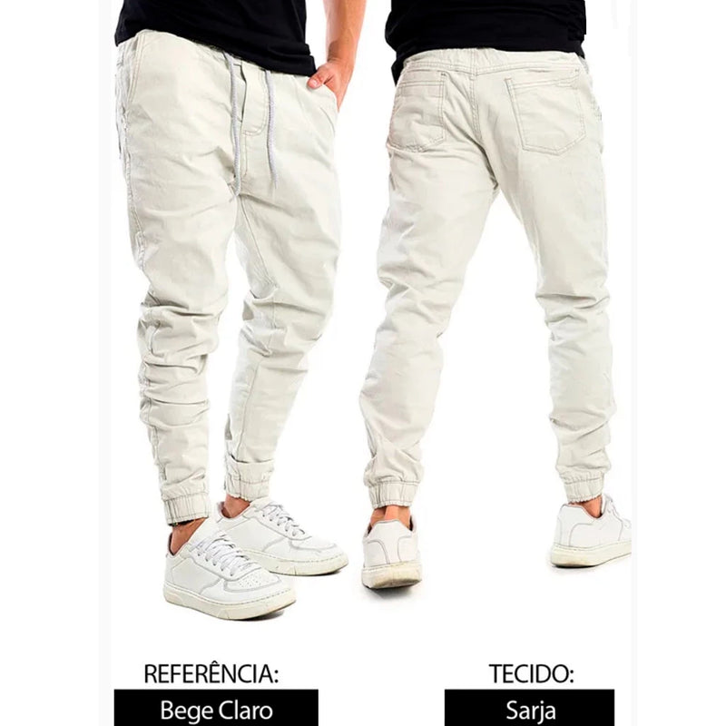 Calça Jeans Jogger Sarja Masculina Premium Tecido Com Lycra Estiloso