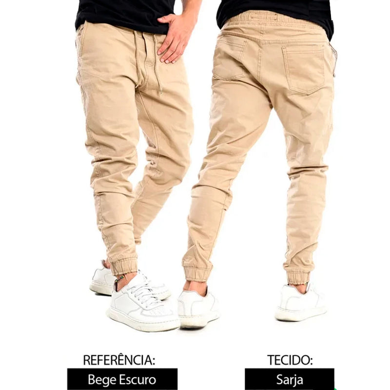 Calça Jeans Jogger Sarja Masculina Premium Tecido Com Lycra Estiloso