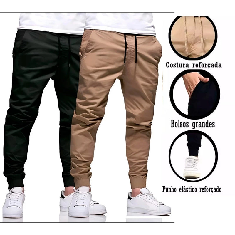 Calça Jeans Jogger Sarja Masculina Premium Tecido Com Lycra Estiloso