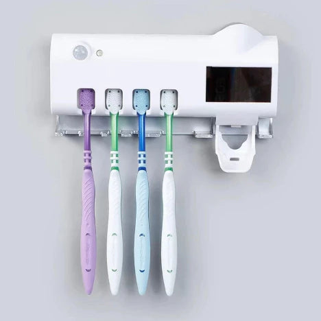 Suporte Escova de Dentes Esterilizador Com Luz UV Antibacteriano Decoracão Banheiro