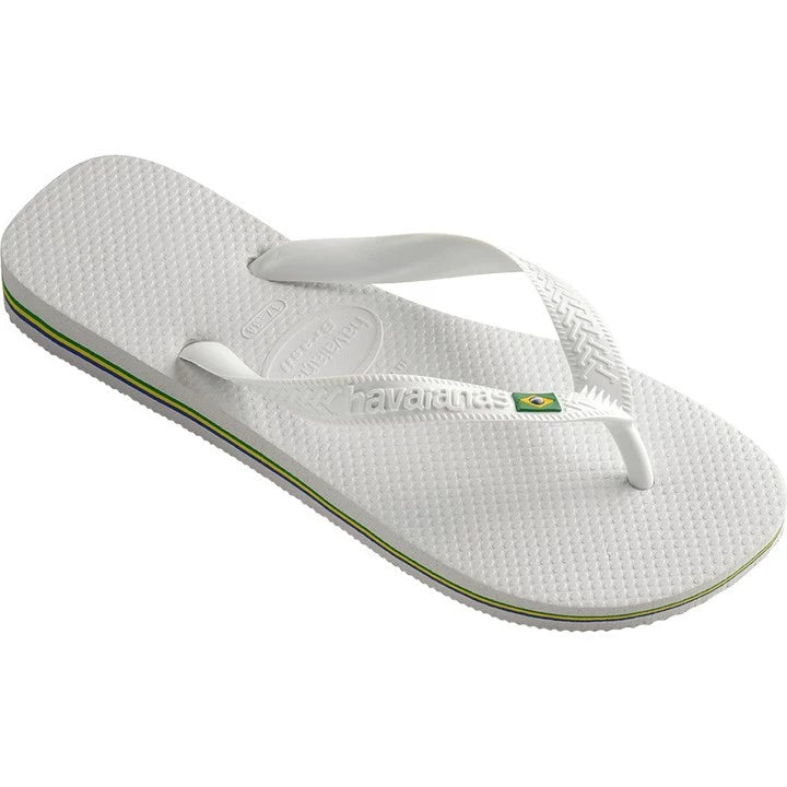 Chinelo Brasil Sandalia Branco e Preto UNISSEX