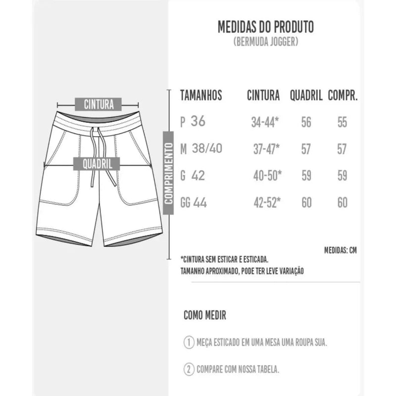 KIT 3 BERMUDAS MASCULINA - SHORTS MASCULINO