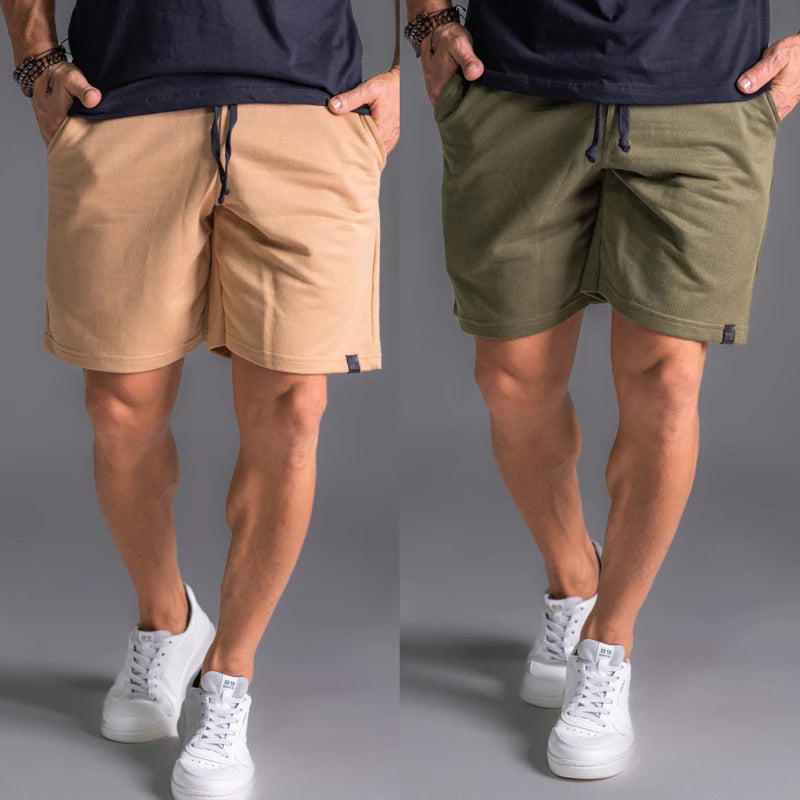 Kit 2 Bermuda Shorts de Moletom Masculina Com Amarração e Elástico Academia Treino/Casual.