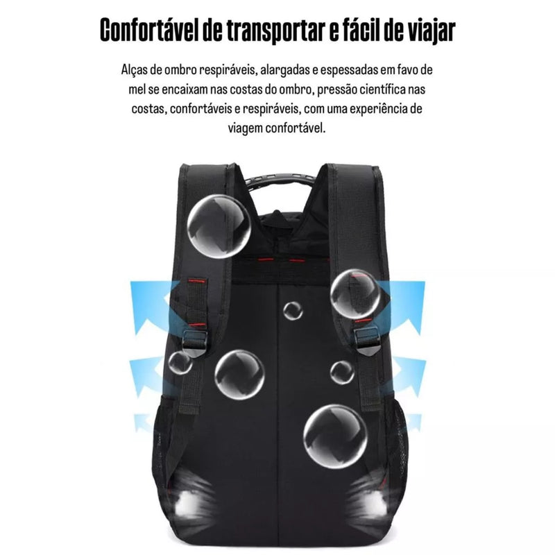 Mochila Unissex para Viagem Cabo de Aço Reforçado Resistente Elegantes Moderno