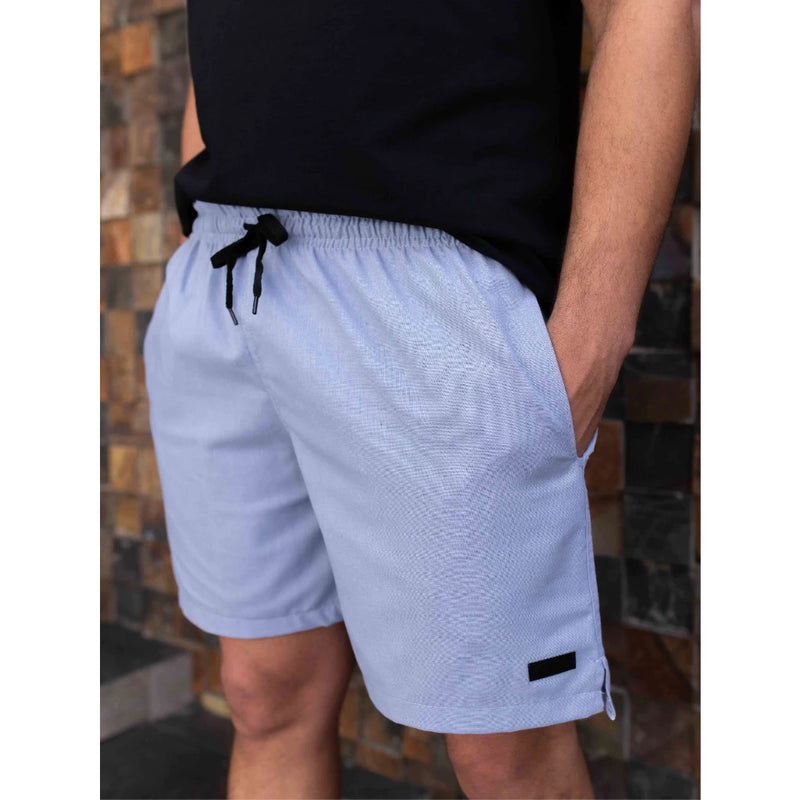 Short Linho Masculino com Bolso Faca Discreto e Elastico na Cintura