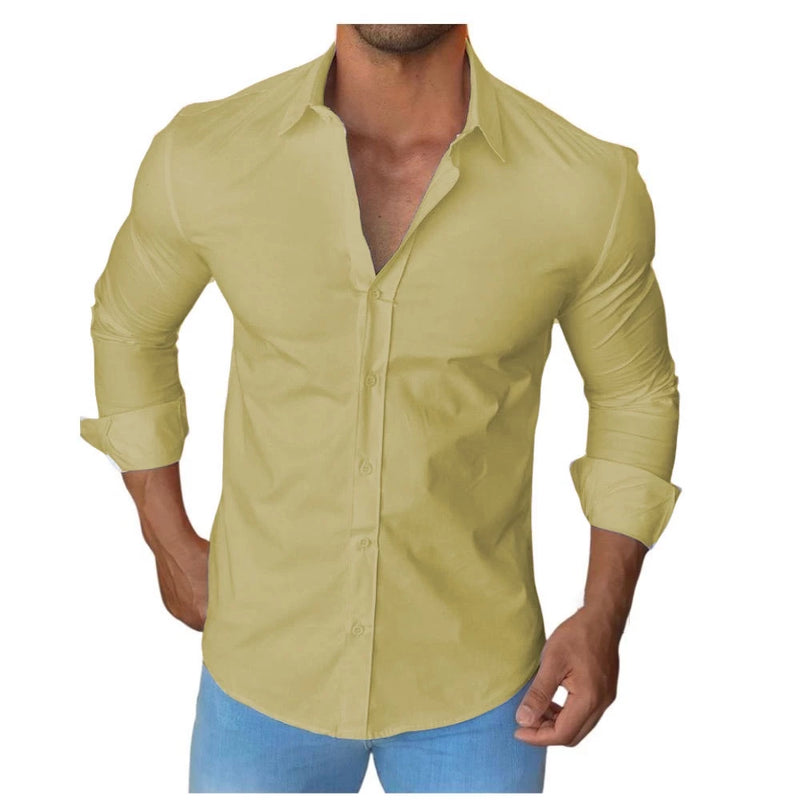 Camisa Social Masculina Slim fit Luxo Moda Estilosa Manga Longa