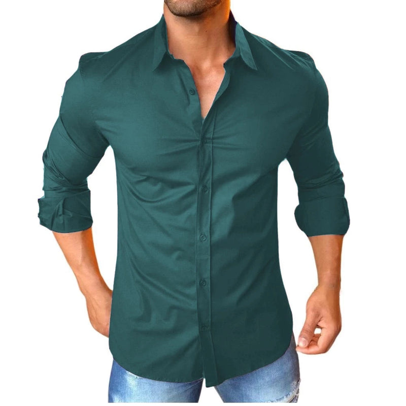 Camisa Social Masculina Slim fit Luxo Moda Estilosa Manga Longa