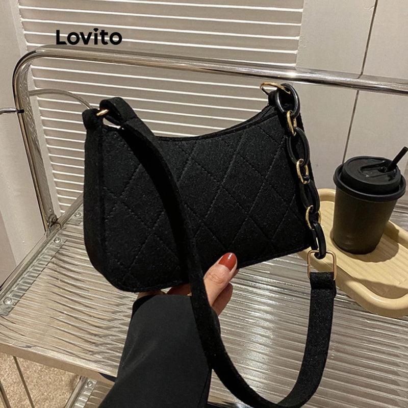 Bolsa de Ombro Pequena com Corrente para Mulheres / LOVITO