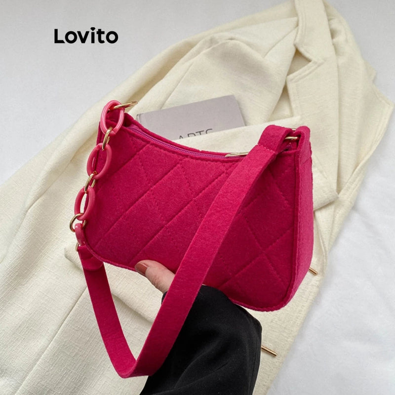 Bolsa de Ombro Pequena com Corrente para Mulheres / LOVITO